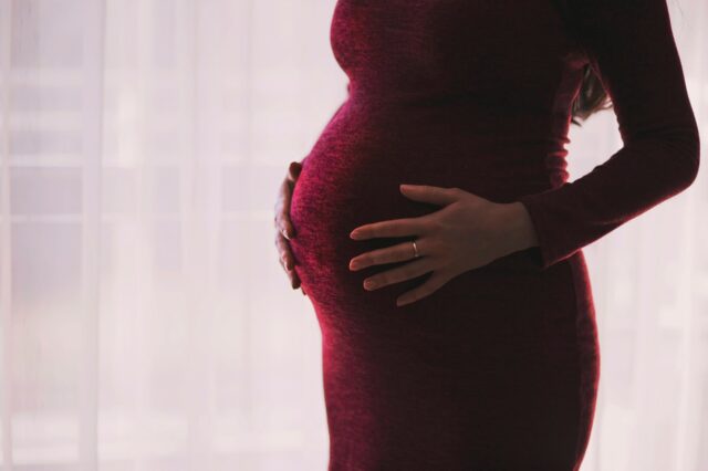 A pregnant woman at a pregnancy clinic in London